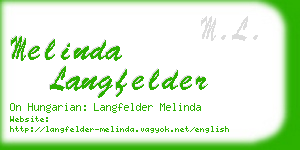 melinda langfelder business card